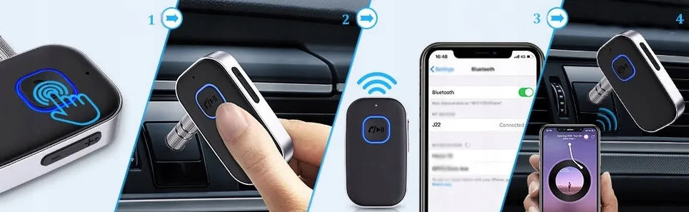 Belaidis Bluetooth 5.0 imtuvas adapteris siųstuvas AUX mini-jack 3.5