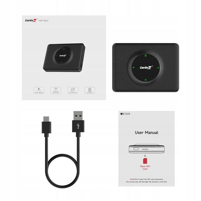 Belaidis Carlinkit CPC200-T2C CarPlay adapteris, skirtas TESLA Model Y, S, 3, X