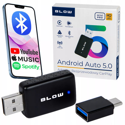 Belaidis „CarPlay“ ir „Android Auto“ adapteris, „Bluetooth“ bei „Wi-Fi“ „Mini Pro“