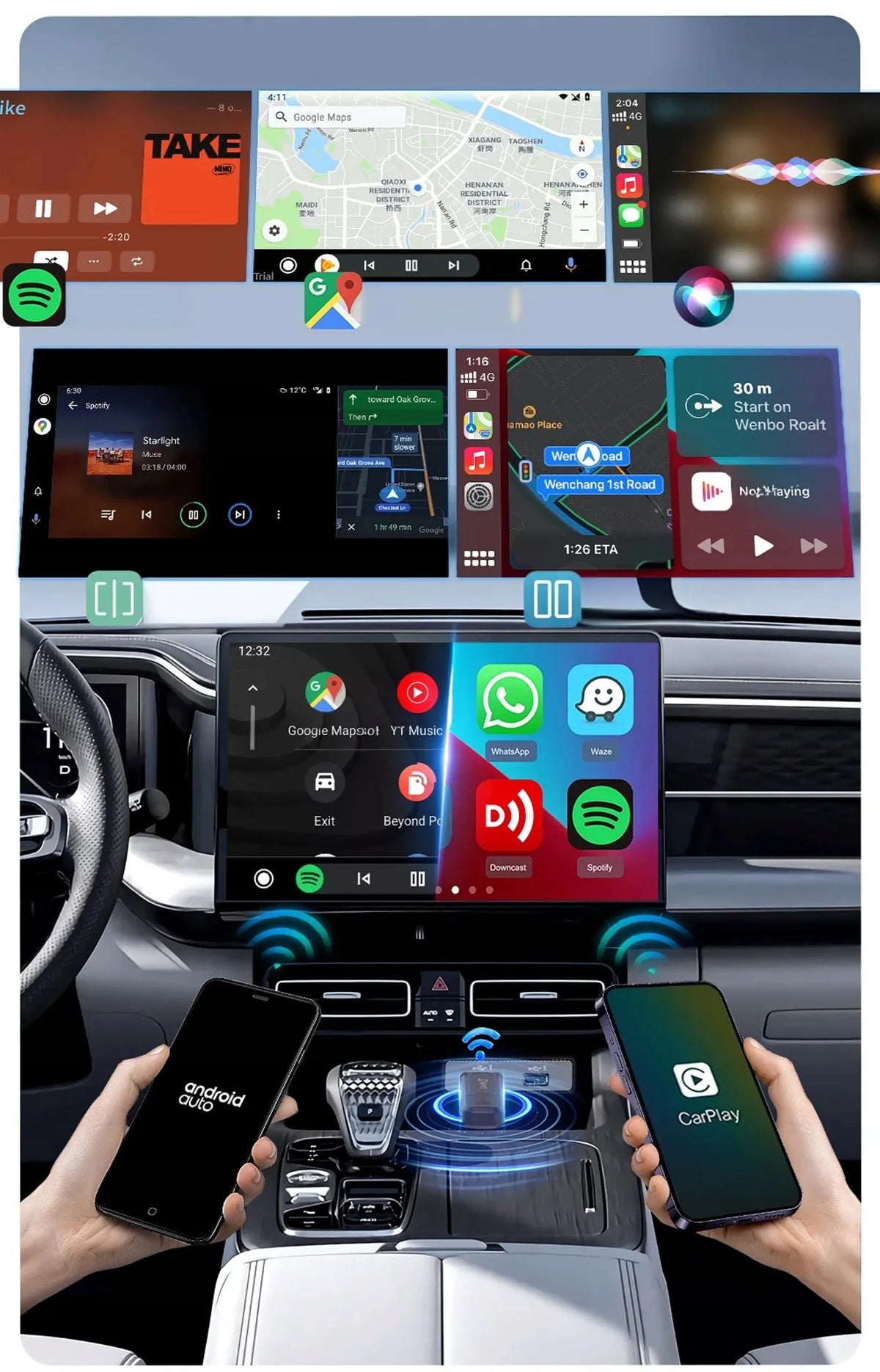 Belaidis CarPlay ir Android Auto adapteris Carlinkit MINI SE PRO