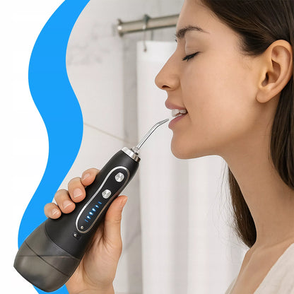 BELAIDIS DANTŲ IRIGATORIUS, 5 REŽIMAI, 8 ANTGALIAI, DANTŲ PRIEŽŪRA, 300 ML, DĖKLAS