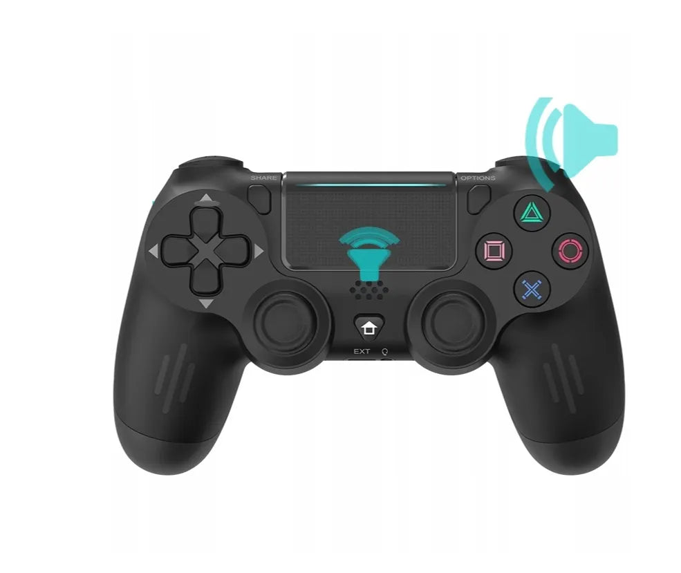 Belaidis ir laidinis valdiklis PS4, juodas