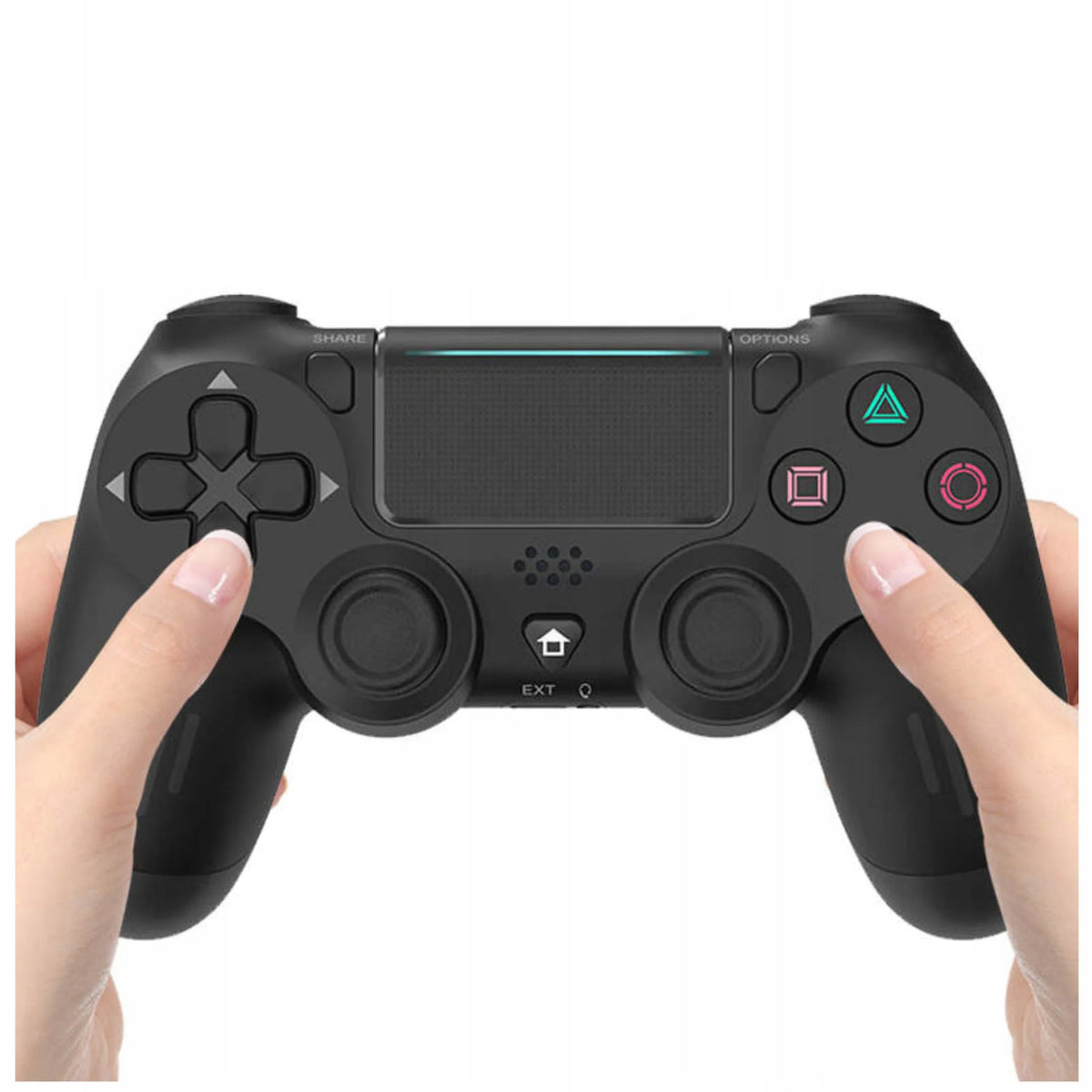 Belaidis ir laidinis valdiklis PS4, juodas
