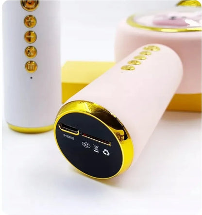 Belaidis karaoke mikrofonas vaikams „Sweet Bunny“ su „Bluetooth“ garsiakalbiu