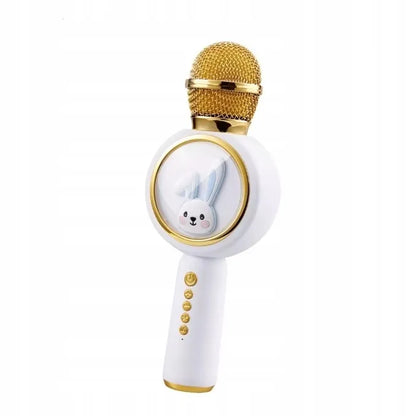 Belaidis karaoke mikrofonas vaikams „Sweet Bunny“ su „Bluetooth“ garsiakalbiu