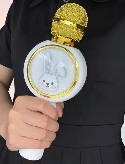 Belaidis karaoke mikrofonas vaikams „Sweet Bunny“ su „Bluetooth“ garsiakalbiu