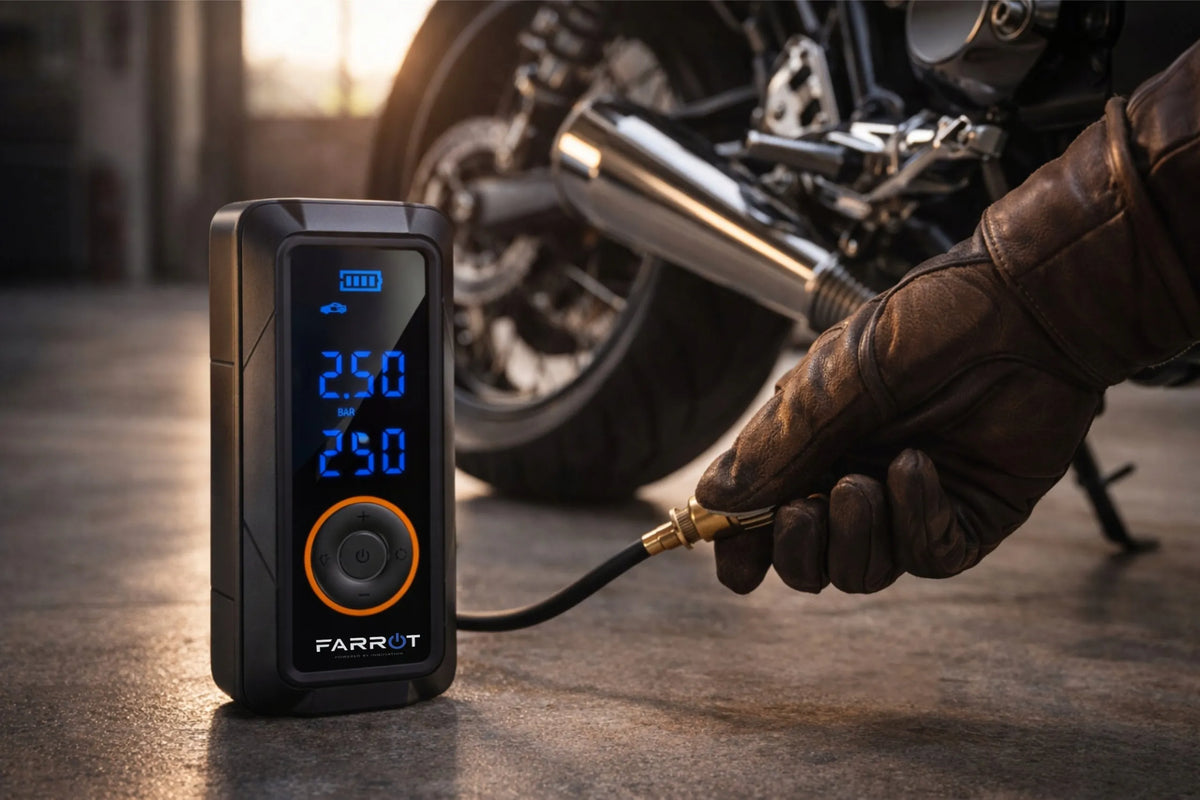 Belaidis kompresorius 150PSI 12V automobilinė pompa LCD ekranas auto stop funkcija padangoms