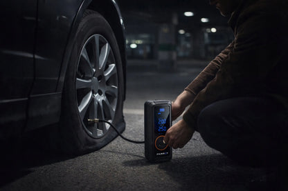 Belaidis kompresorius 150PSI 12V automobilinė pompa LCD ekranas auto stop funkcija padangoms
