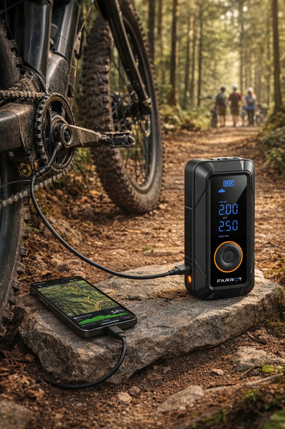Belaidis kompresorius 150PSI 12V automobilinė pompa LCD ekranas auto stop funkcija padangoms