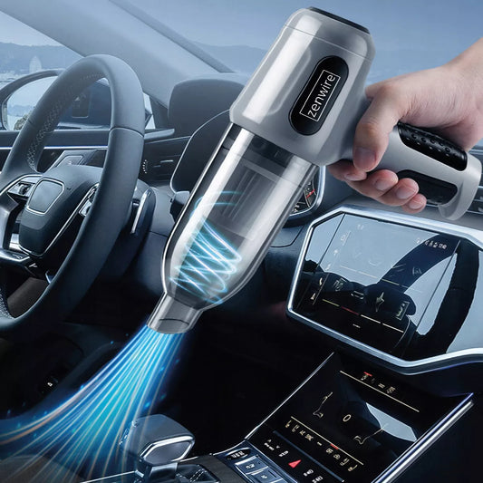Belaidis rankinis automobilinis dulkių siurblys 2in1 su oro pūtiklio funkcija