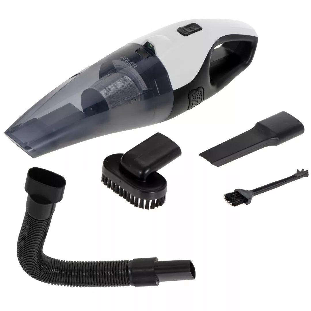 Belaidis rankinis automobilinis dulkių siurblys, galingas, priedai, USB-C/12V