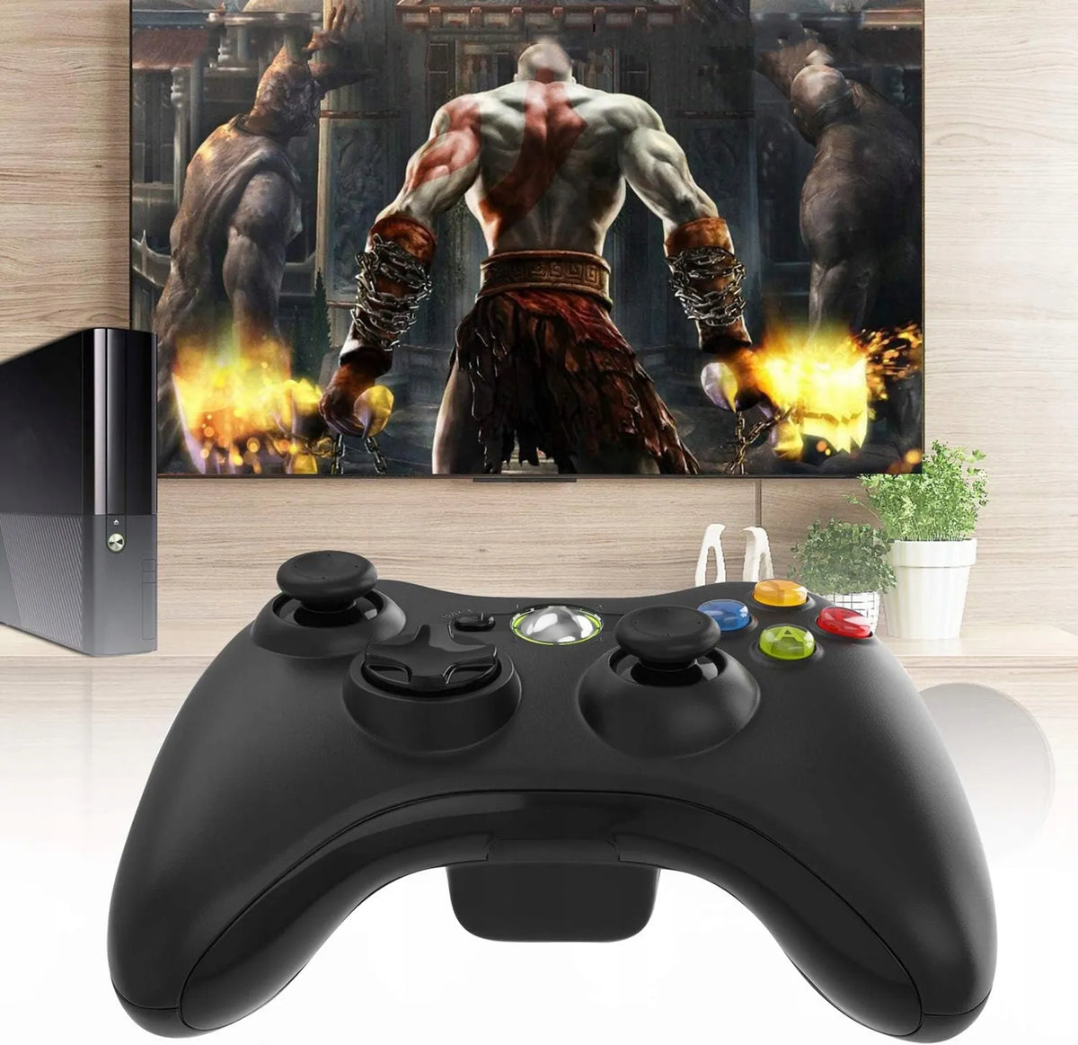 Belaidis „Xbox 360“ valdiklis kompiuteriui, su vibracija