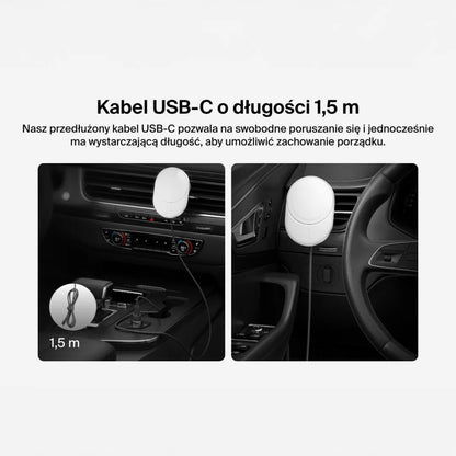 Belkin automobilinis įkroviklis, magnetinis, Qi2.0, 15W, 20W maitinimo adapteris, pilkas