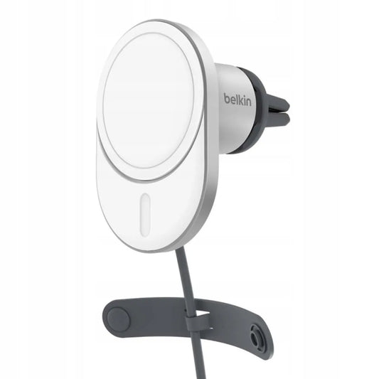 Belkin automobilinis įkroviklis, magnetinis, Qi2.0, 15W, 20W maitinimo adapteris, pilkas