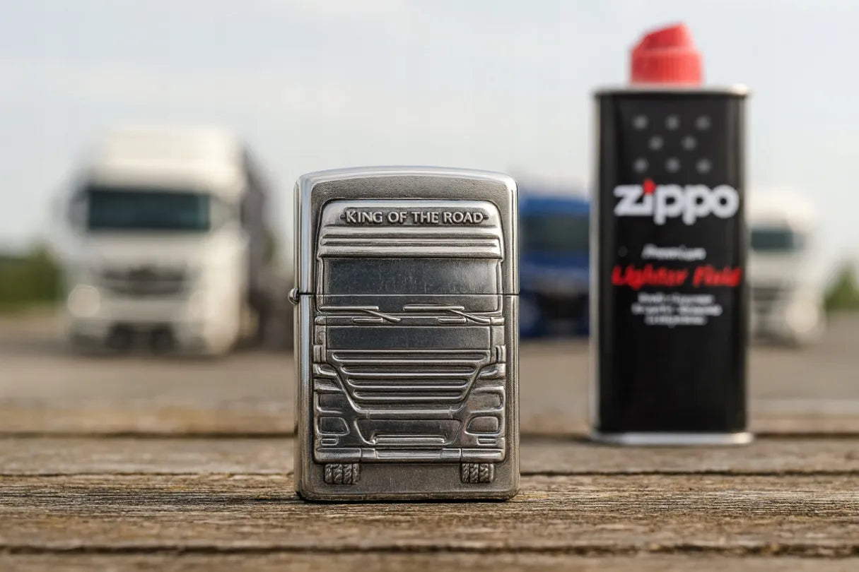 Benzininis žiebtuvėlis Zippo KING OF THE ROAD 1300176, atsparus vėjui