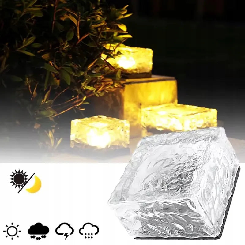 Berge LED saulės energija varomas sodo šviestuvas ledo kubelio formos 7x7 cm, dekoratyvus ir patvarus, juodos spalvos