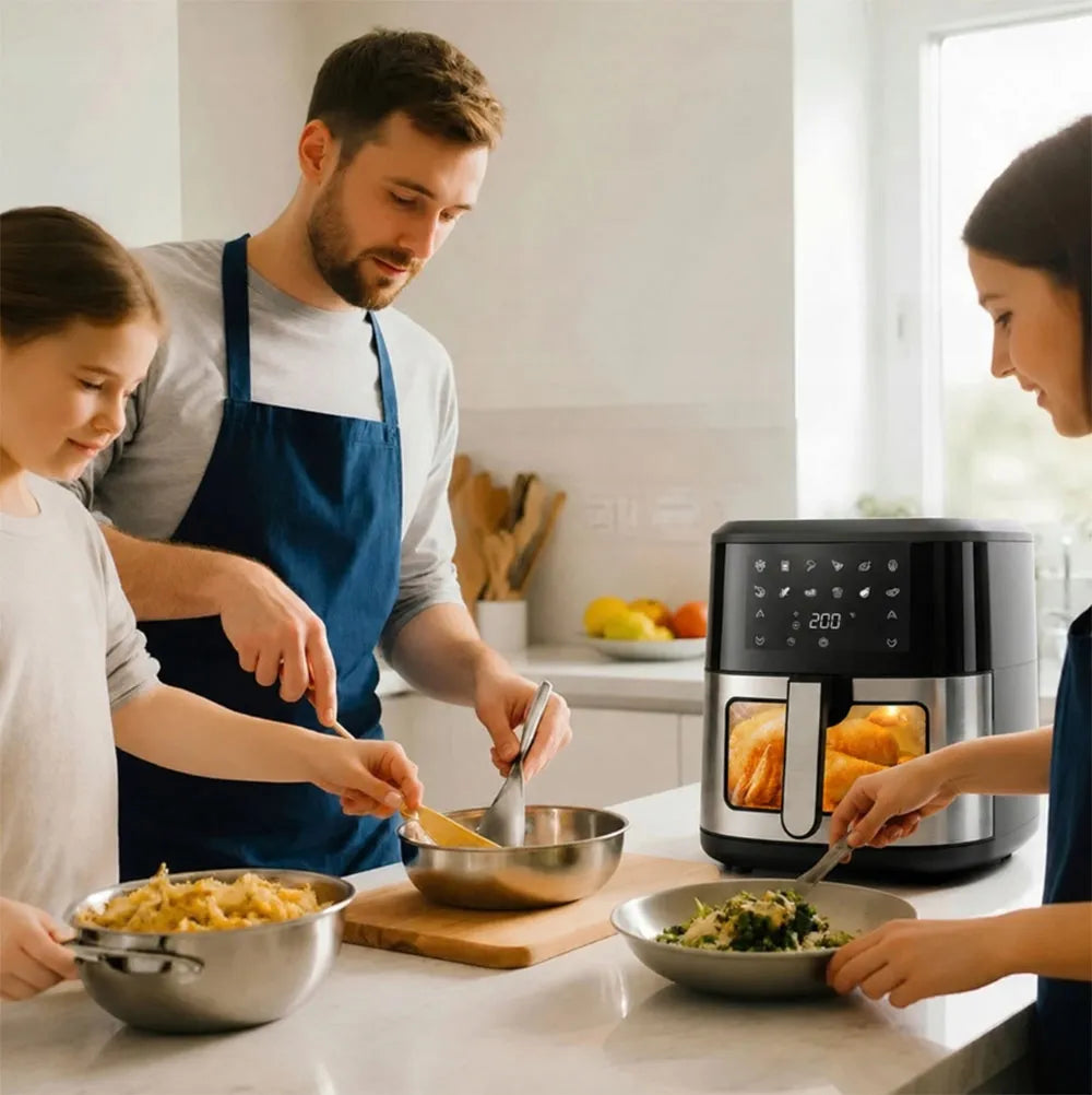 Berialė gruzdintuvė Air Fryer 6L 1500W 12 programų