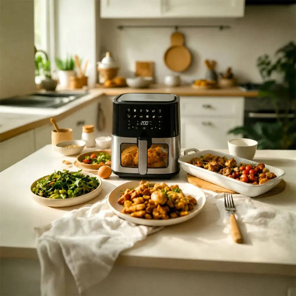 Berialė gruzdintuvė Air Fryer 6L 1500W 12 programų