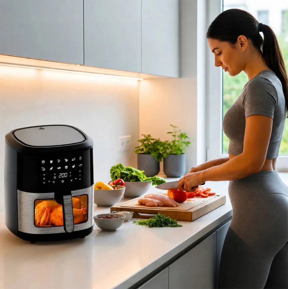 Berialė gruzdintuvė Air Fryer 6L 1500W 12 programų