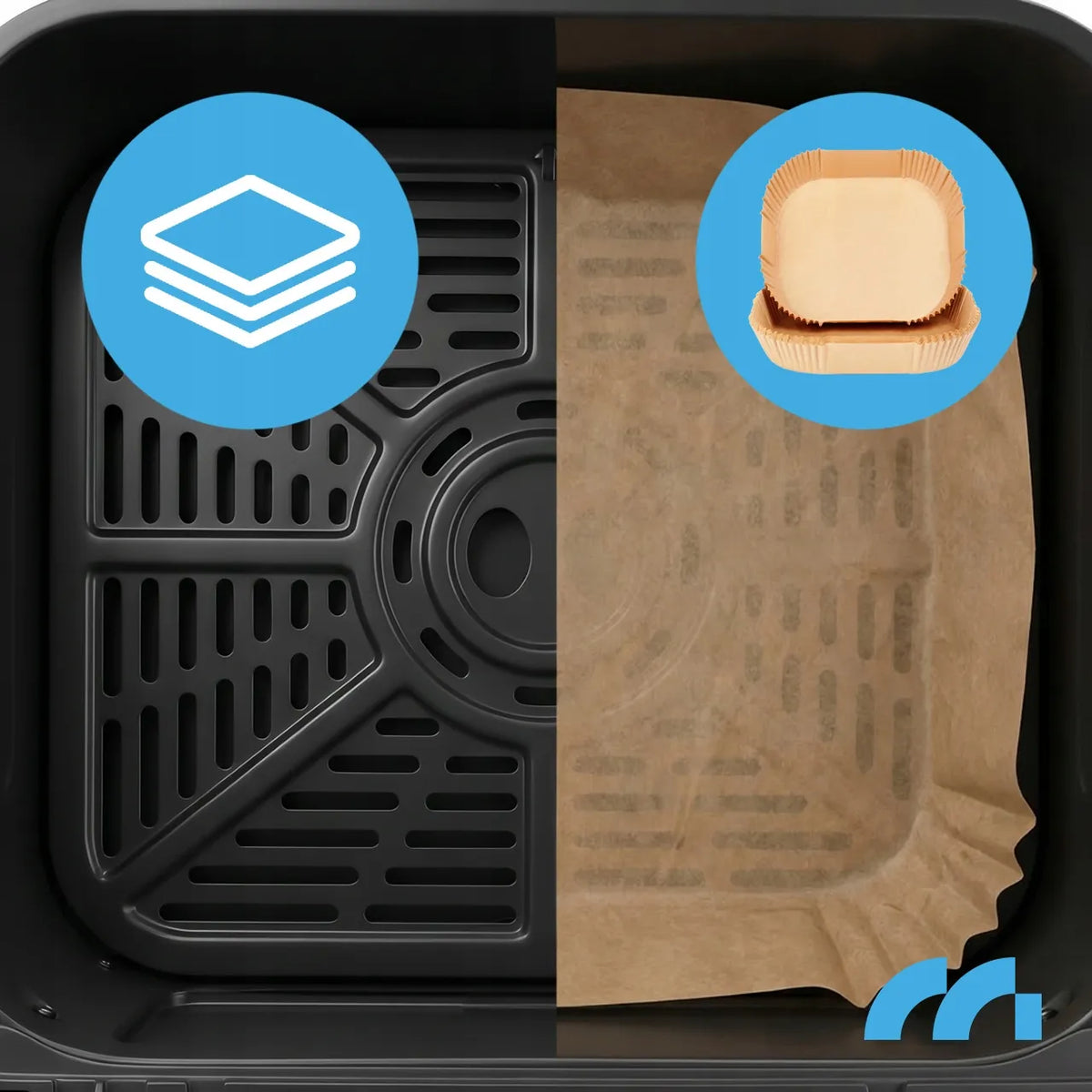 Beriebalė gruzdintuvė MalTec 10l 2000W Air Fryer su langeliu ir padėklais
