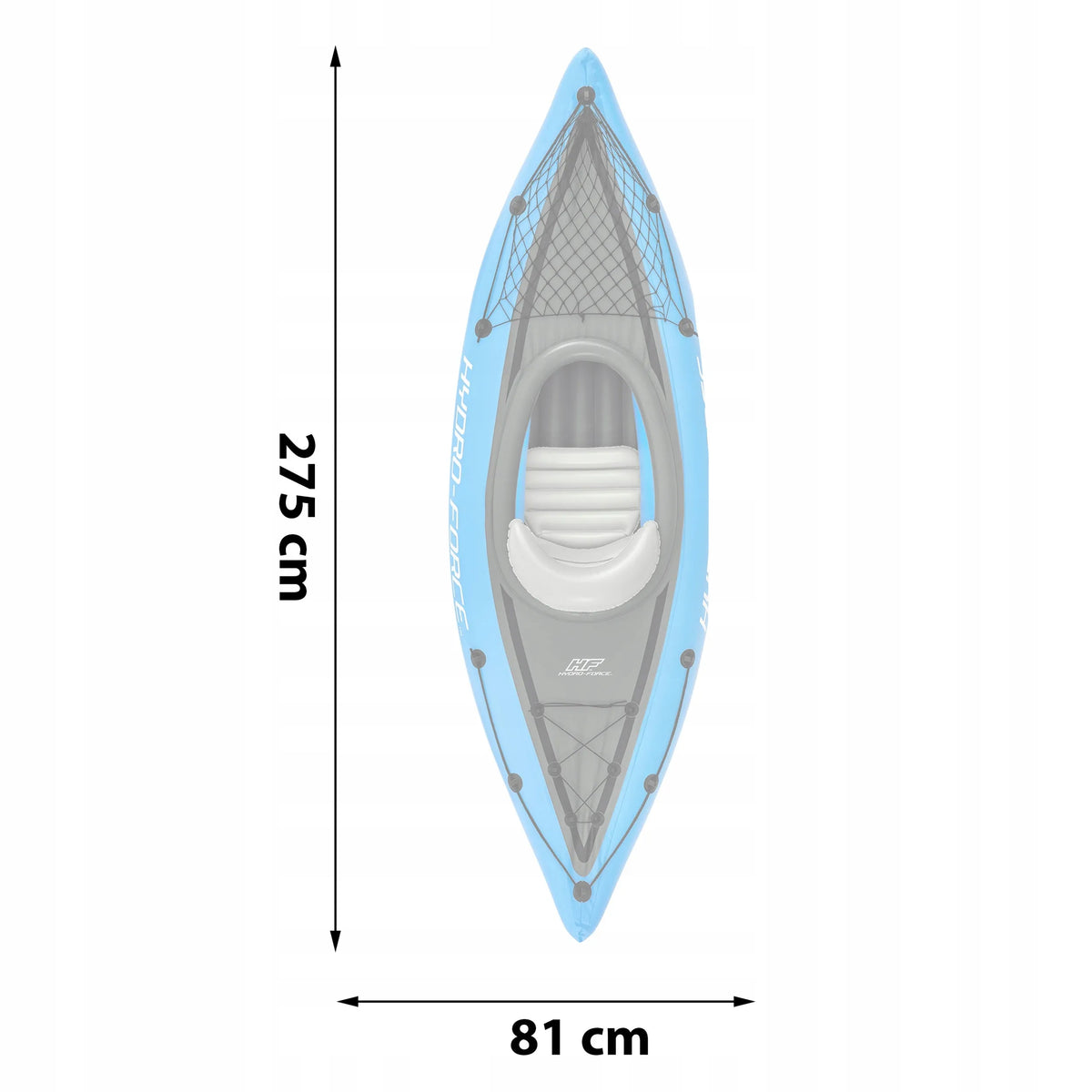 Bestway Hydro-Force Cove Champion X1 pripučiamas baidarė su irklu ir pompa 275cm