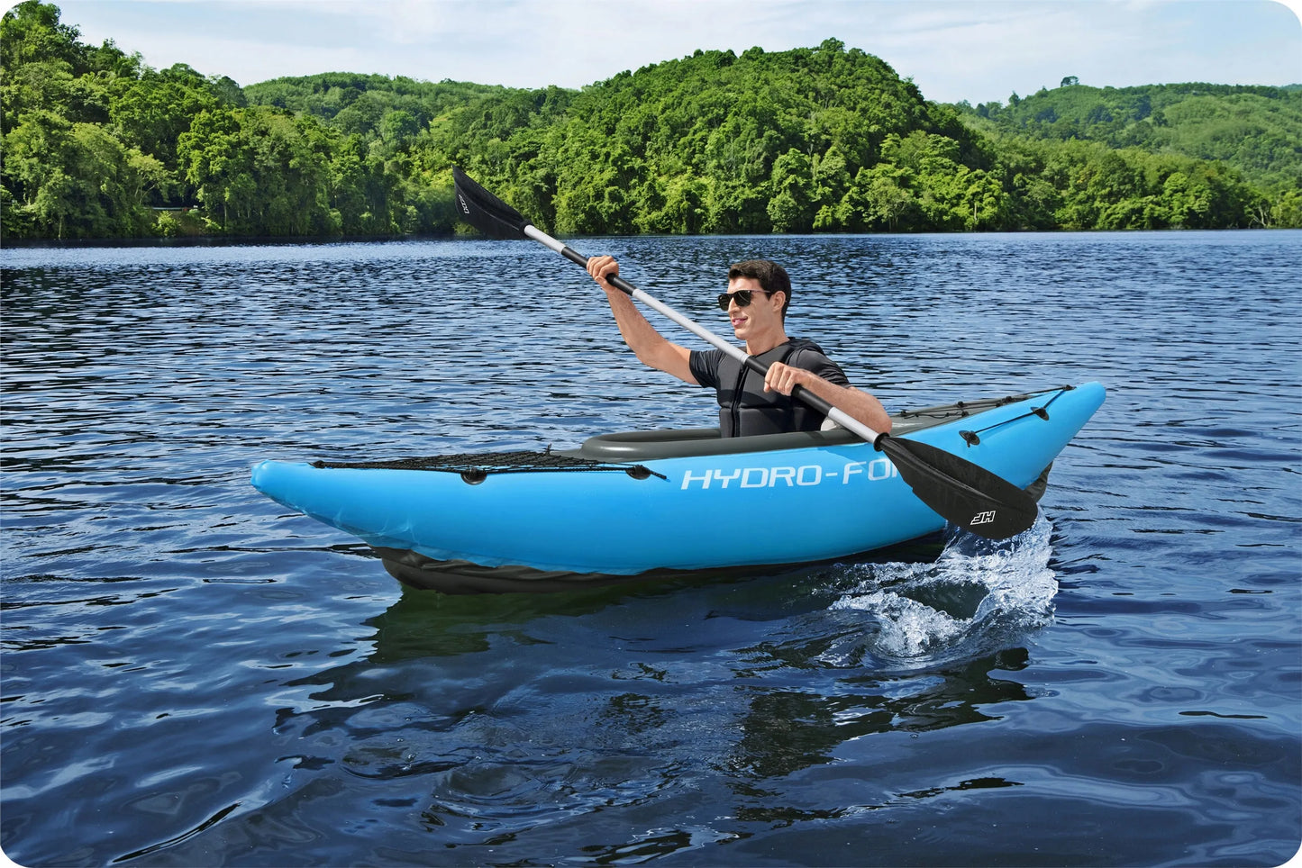 Bestway Hydro-Force Cove Champion X1 pripučiamas baidarė su irklu ir pompa 275cm