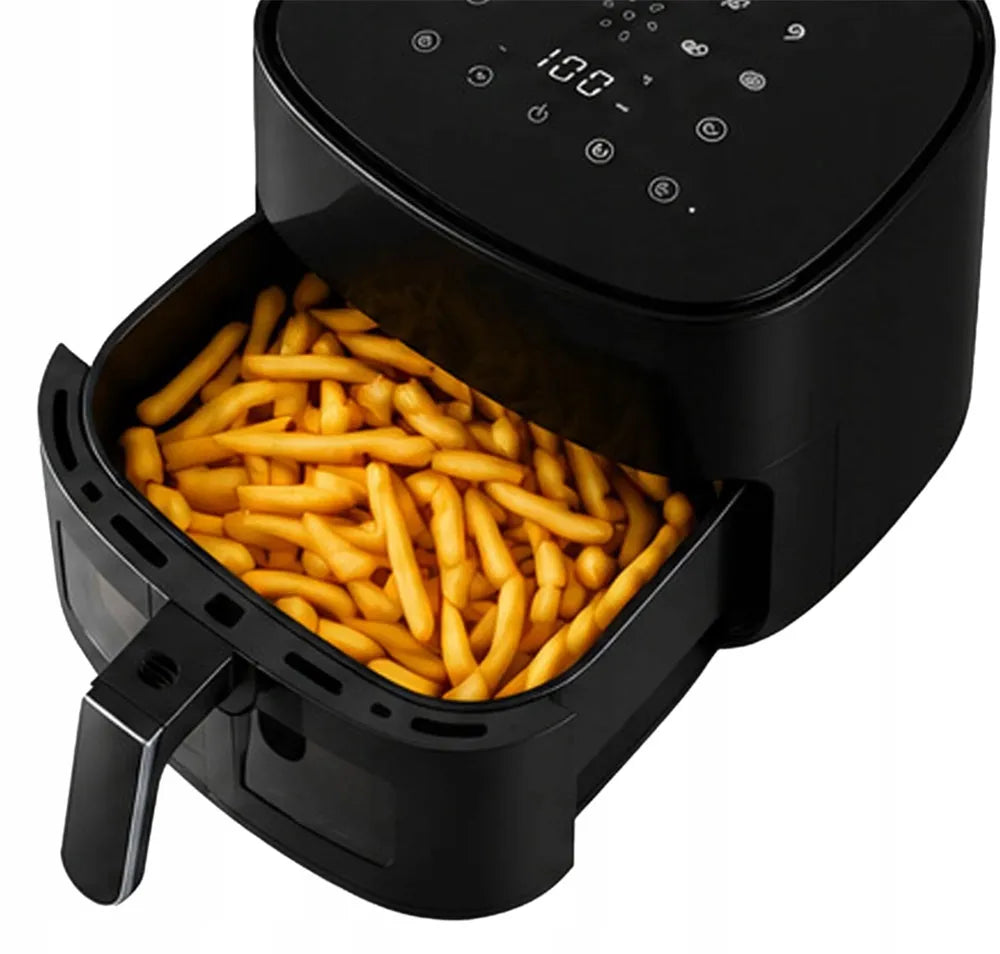 Bežriebė gruzdintuvė Air Fryer 5L, 1500W, 9 programos, galinga