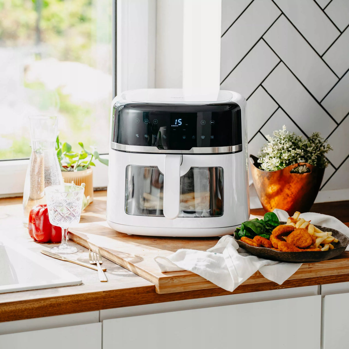 Beztriebė gruzdintuvė „Camry Air Fryer“, 8 l, 2500 W, XXL talpa