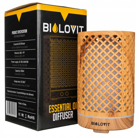 Bilovit ultragarsinis eterinių aliejų difuzorius aromaterapijai, natūralus