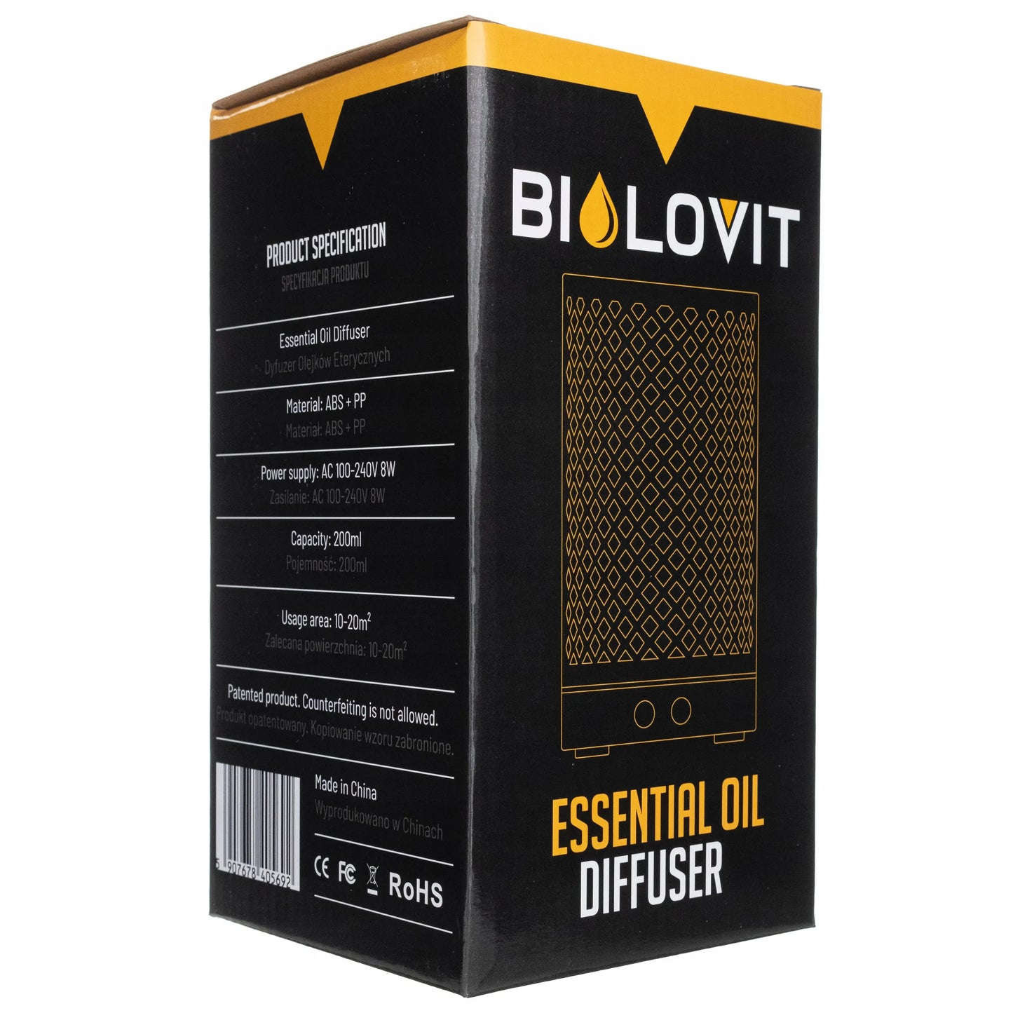 Bilovit ultragarsinis eterinių aliejų difuzorius aromaterapijai, natūralus