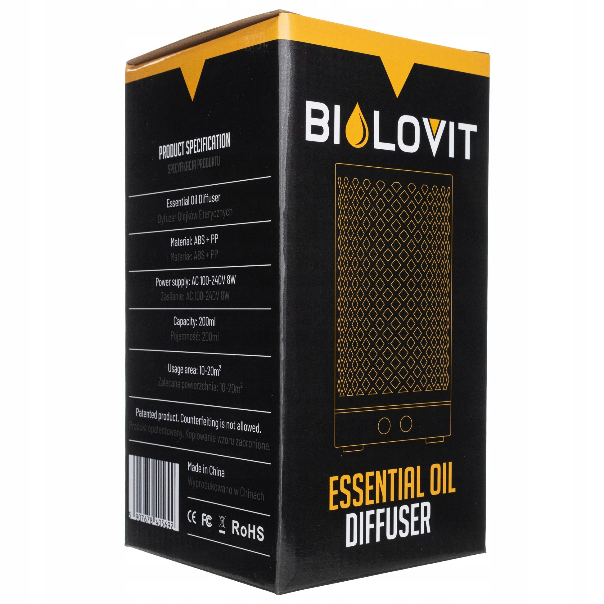 Bilovit ultragarsinis eterinių aliejų difuzorius aromaterapijai, natūralus