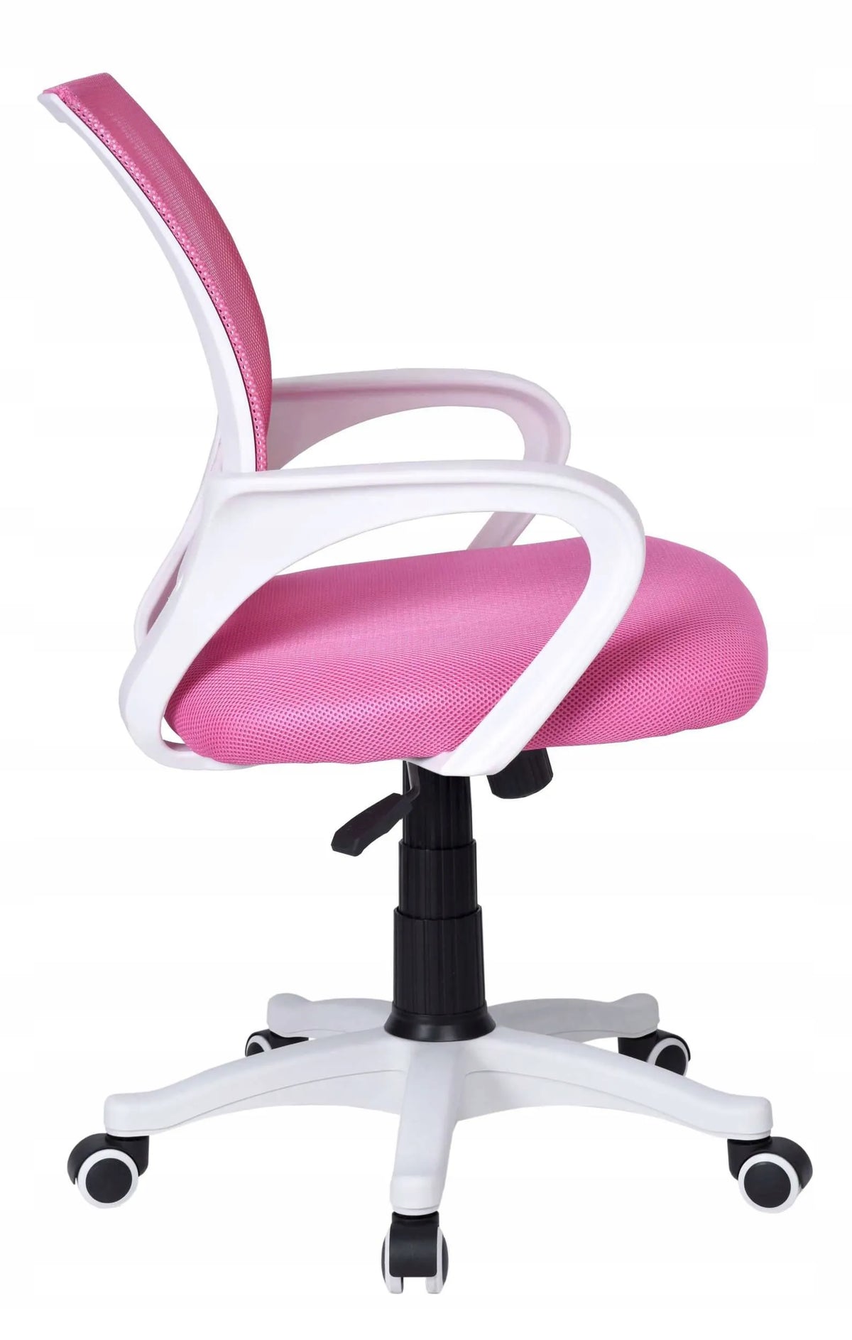 Biuro kėdė „Bianco“, balta ir rožinė