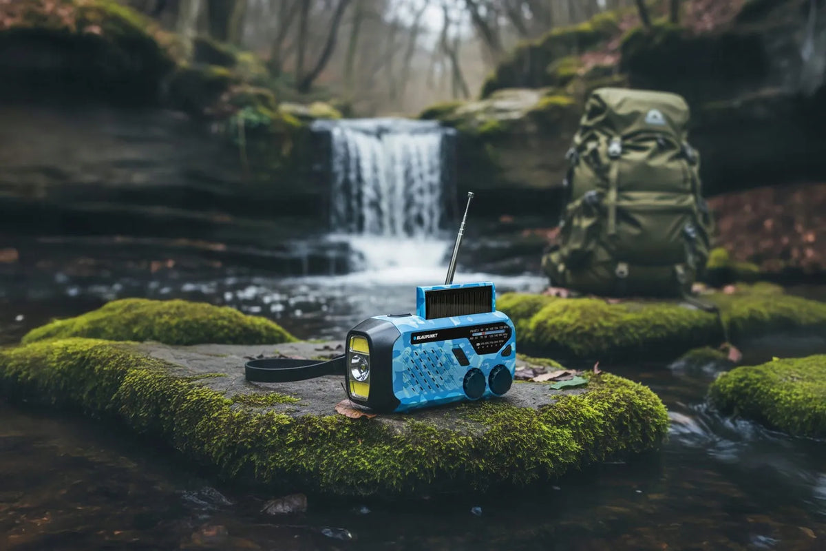 „Blaupunkt ER10BC“ nešiojamasis AM/FM radijas, mėlynas