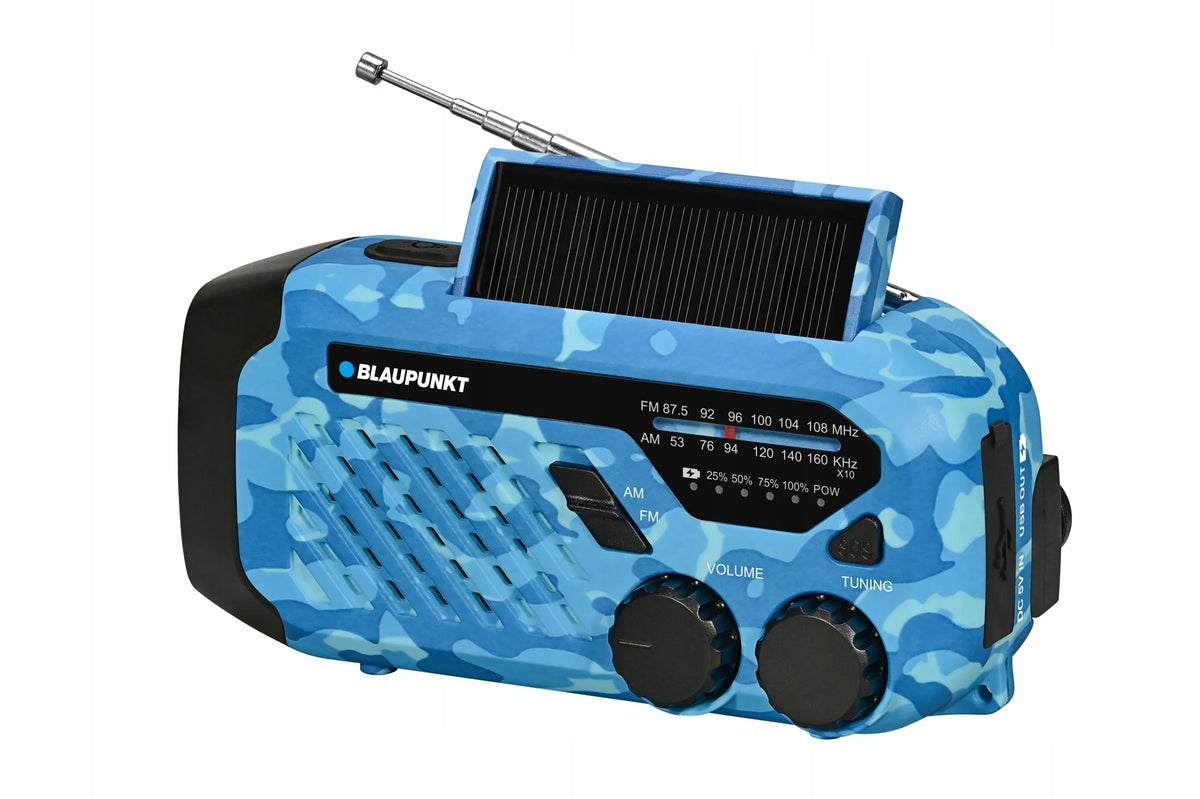 „Blaupunkt ER10BC“ nešiojamasis AM/FM radijas, mėlynas