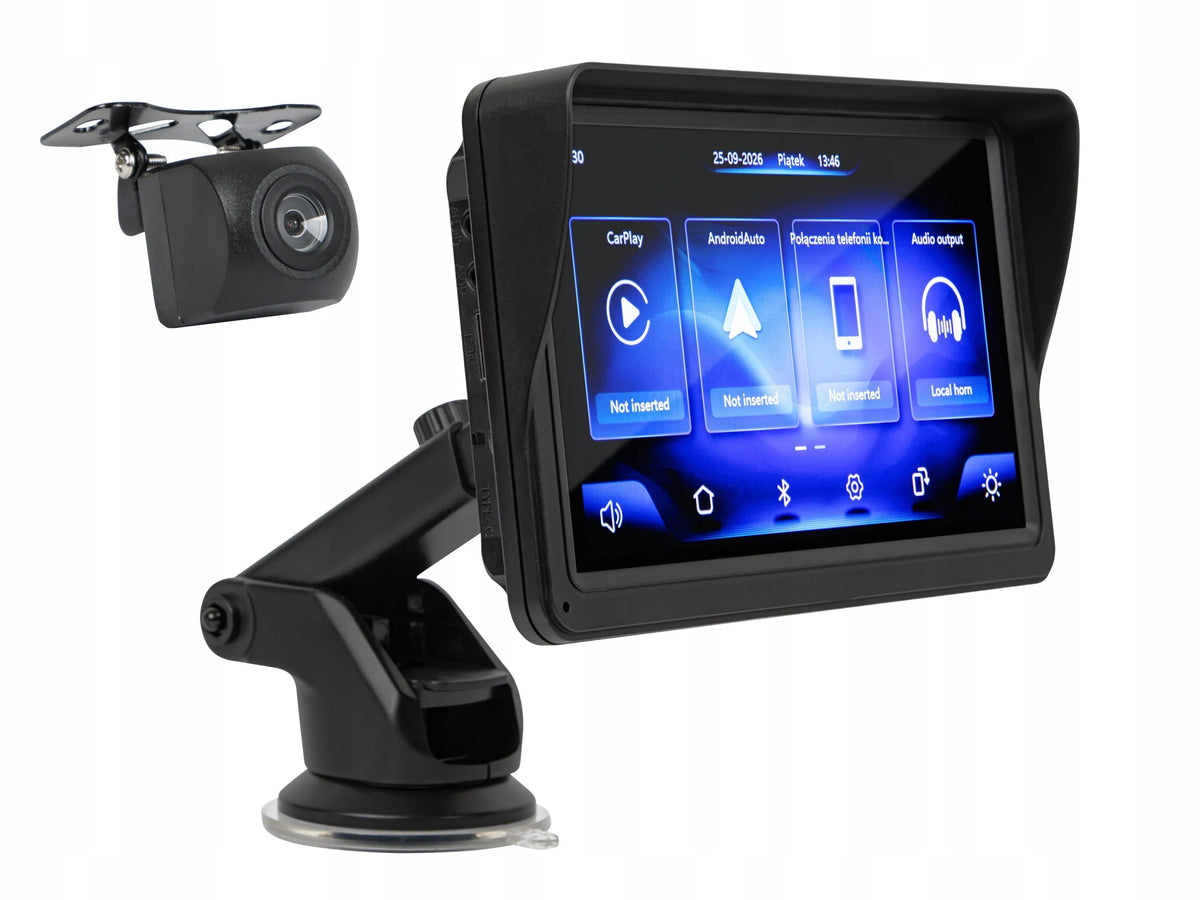 BLOW belaidė automobilinė multimedijos stotelė su CarPlay, Wi-Fi, 7 colių ekranu, Bluetooth ir galinio vaizdo kamera