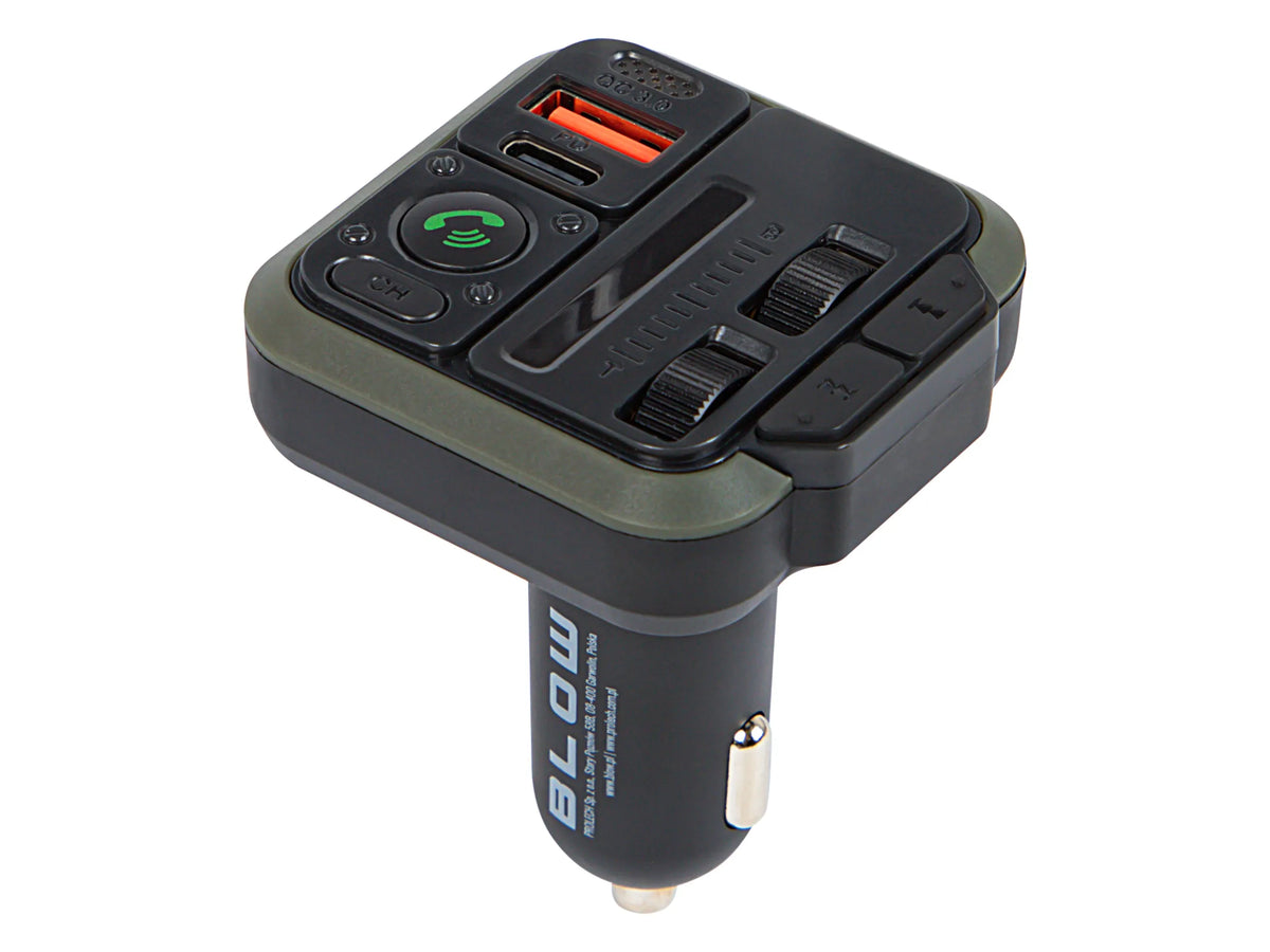 BLOW Bluetooth 5.3 automobilinis FM siųstuvas, laisvų rankų įranga, QC 3.0 PD 20W
