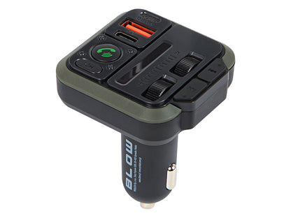 BLOW Bluetooth 5.3 automobilinis FM siųstuvas, laisvų rankų įranga, QC 3.0 PD 20W