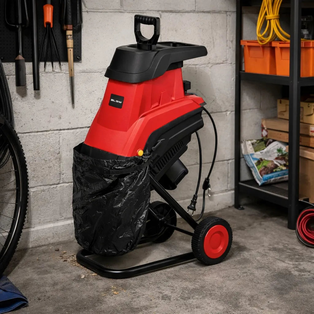 BLOW elektrinis šakų smulkintuvas, 3600 W, iki 45 mm, su 2 × 45 l maišais