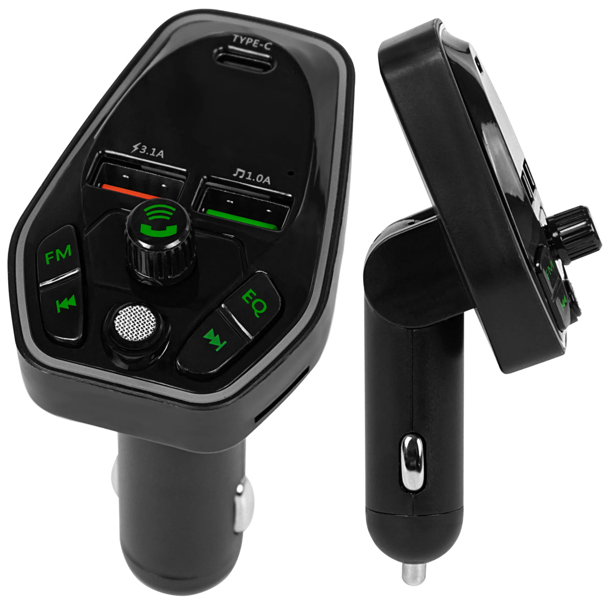 BLOW FM siųstuvas Bluetooth MP3 RGB BT greitas įkroviklis USB 3.1 USB-C 18W