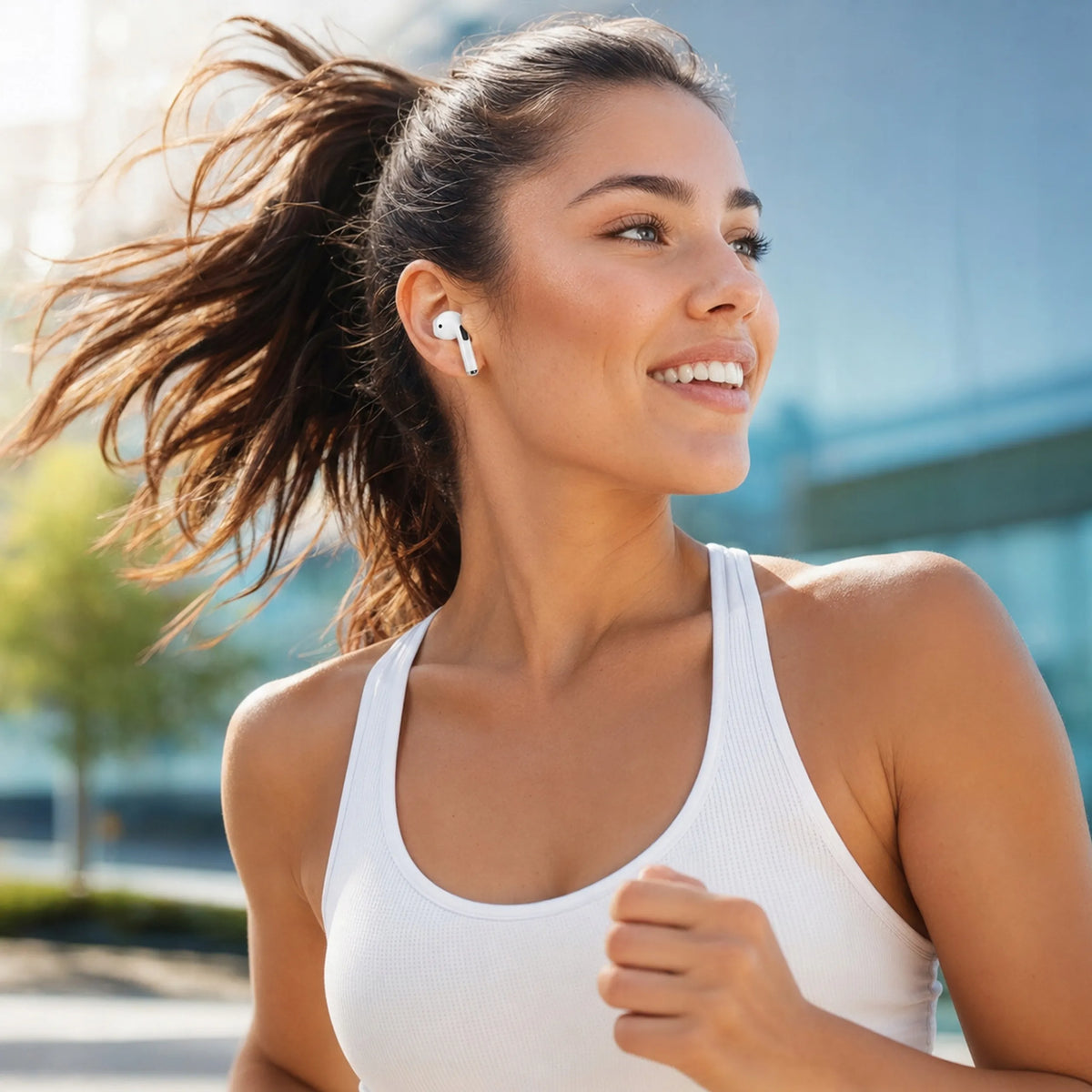 BLOW i15 belaidės į ausis įstatomos „Bluetooth“ ausinės su mikrofonu ir įkrovimo dėklu