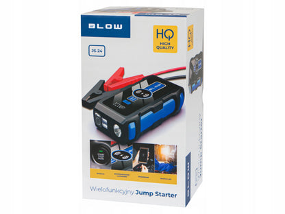 BLOW JS-24 paleidimo įrenginys 2000 A, išorinė baterija, LED žibintuvėlis, 12 000 mAh