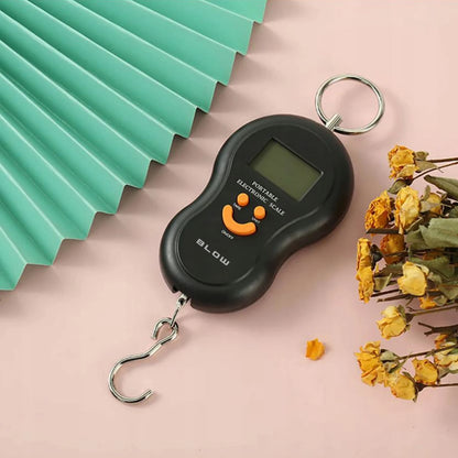 BLOW LS 103 elektroninės bagažo svarstyklės kelionėms ir žvejybai, iki 50 kg, su LCD ekranu ir baterijomis