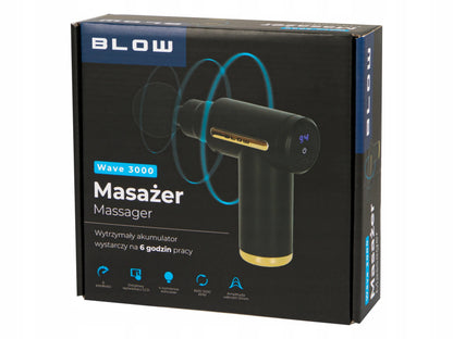 BLOW masažuoklis nugarai, pėdoms ir kūnui, 4 antgalių rinkinys