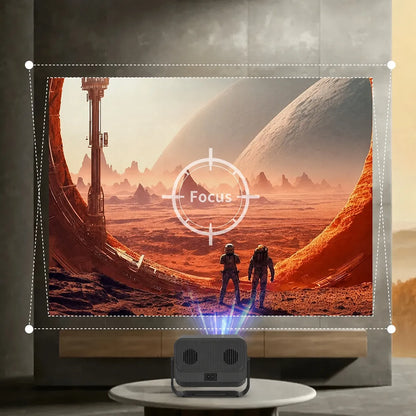 BLOW MaxView pasukamas LED projektorius su garsiakalbiu, „Android Smart TV“, „Wi-Fi“, Full HD ir HDMI