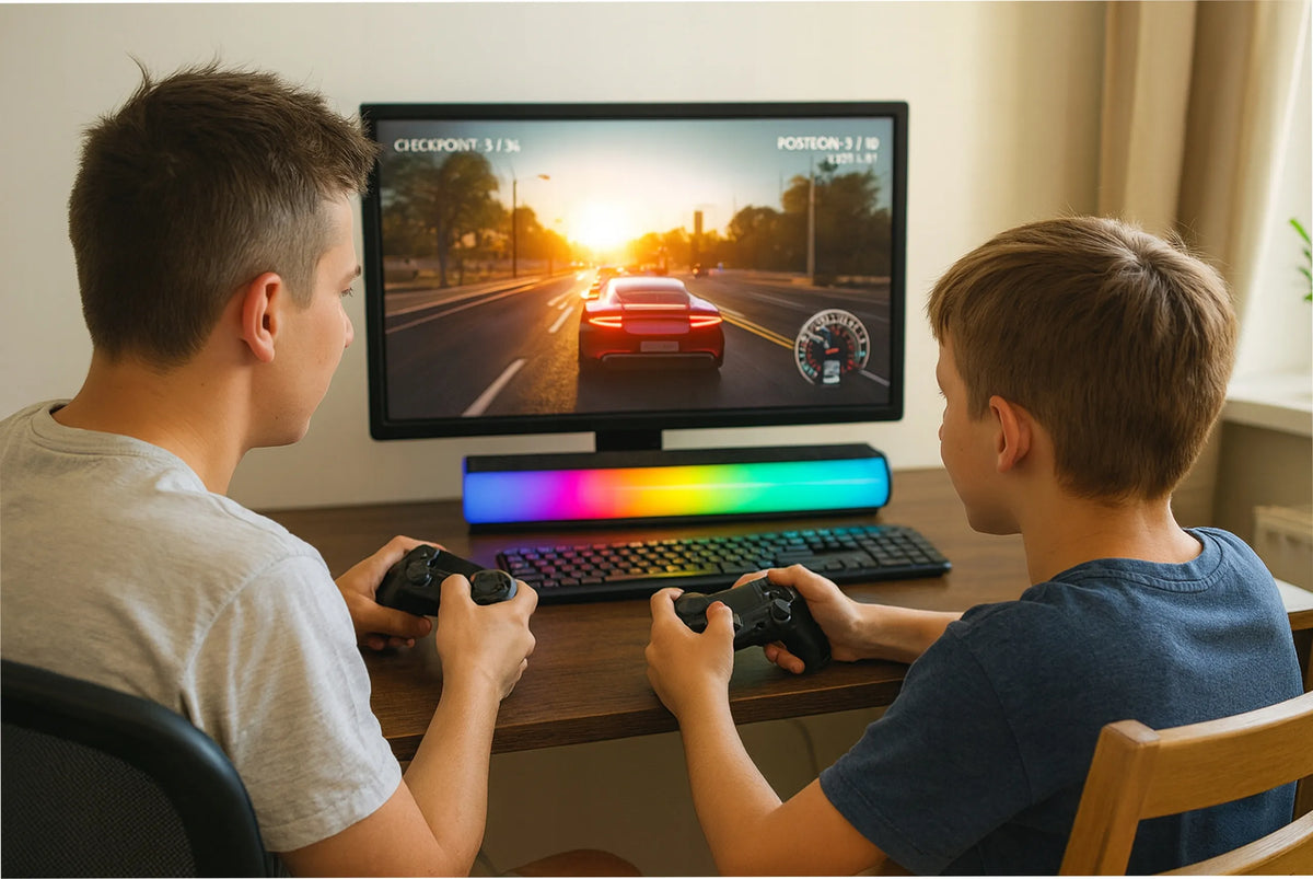 BLOW MS-33 žaidimų garso kolonėlė - RGB LED kompiuterio garso sistema, USB, 14W