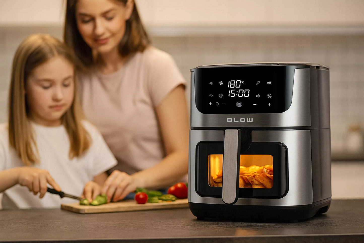 BLOW orkaitė su karšto oro cirkuliacija AIR FRYER, XL 8L talpa, 2 kaitinimo elementai, 2500W