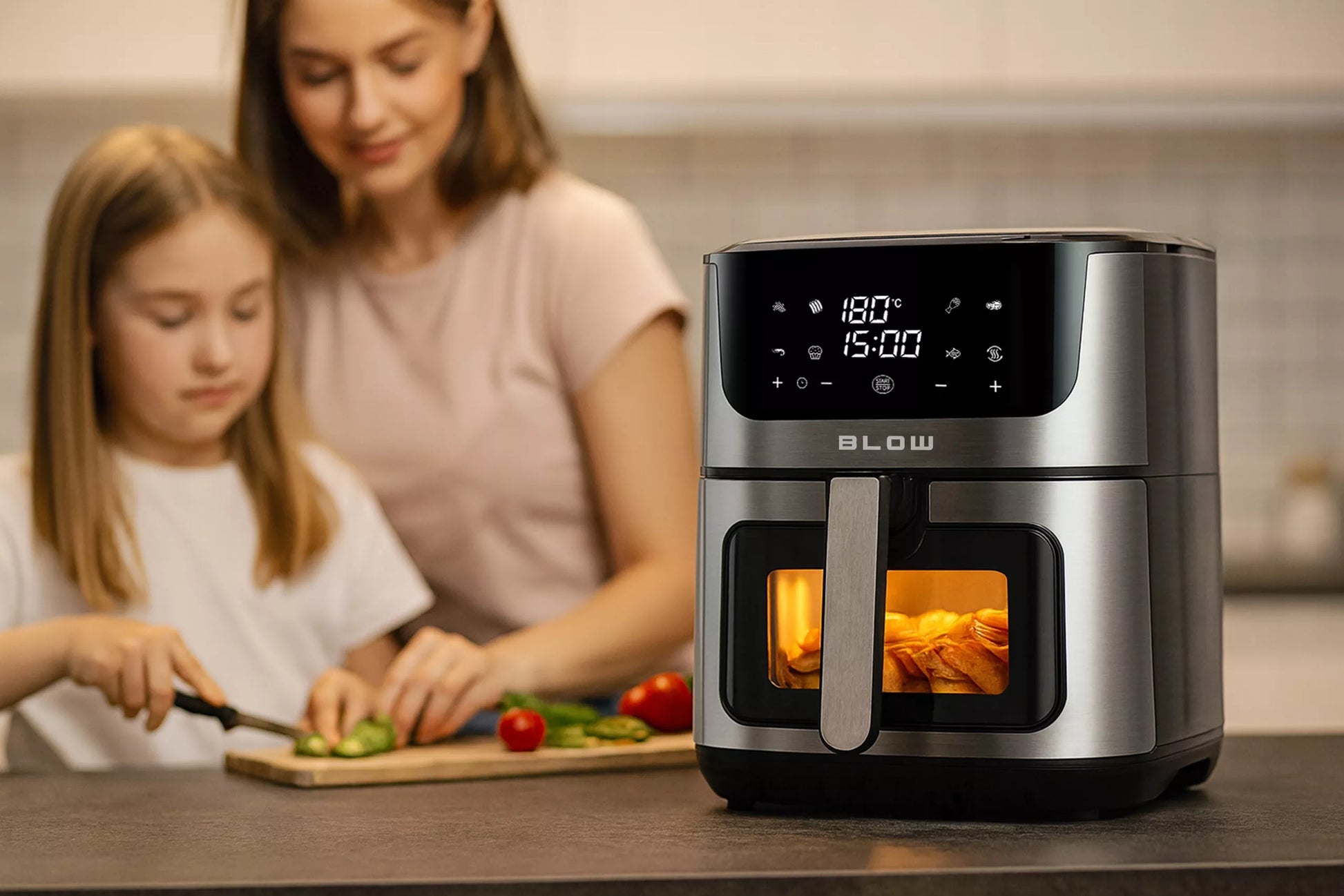 BLOW orkaitė su karšto oro cirkuliacija AIR FRYER, XL 8L talpa, 2 kaitinimo elementai, 2500W