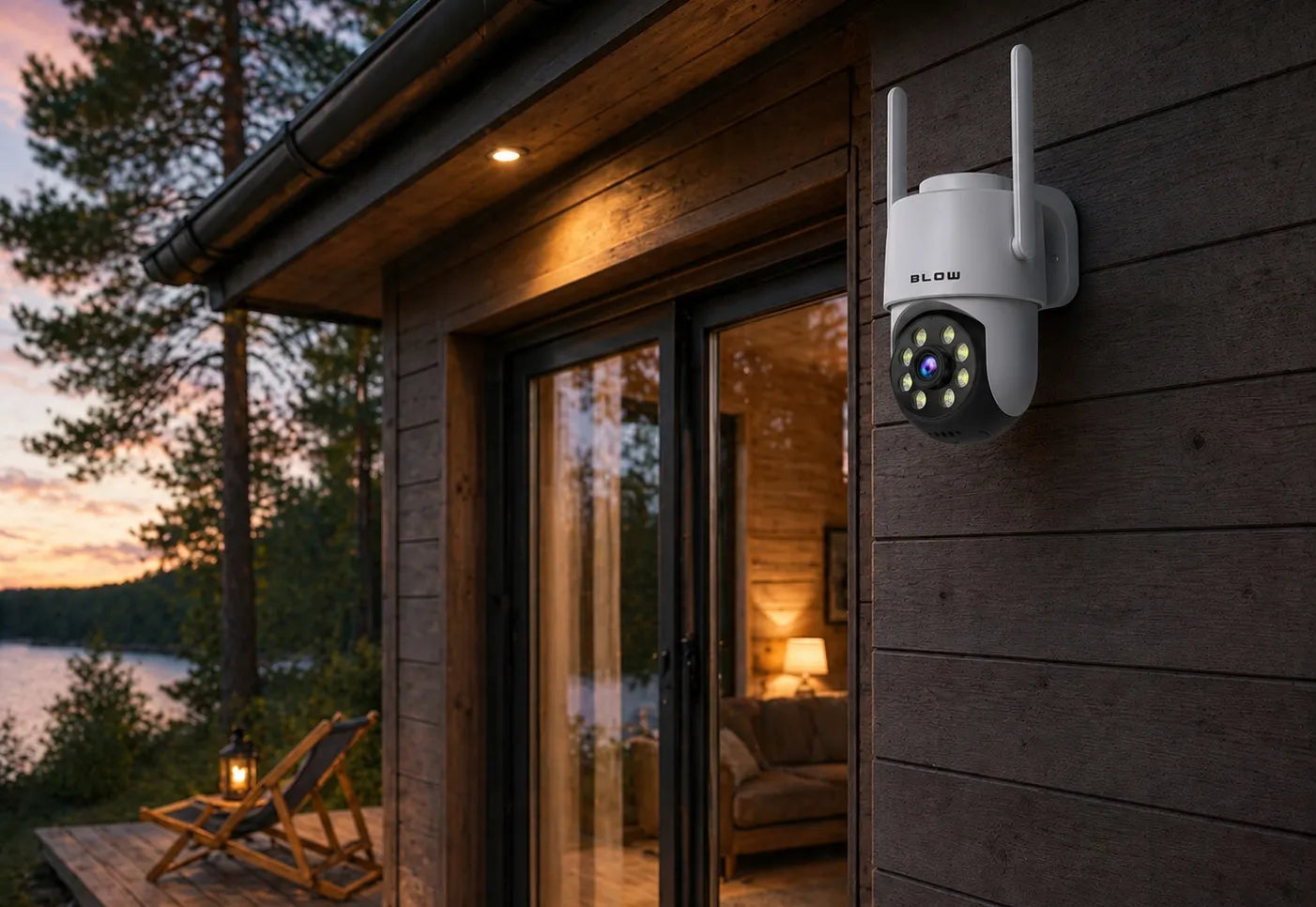 BLOW T-135 5MP WIFI IP pasukama išorinė kamera, Full HD, su judesio detekcija ir Tuya palaikymu