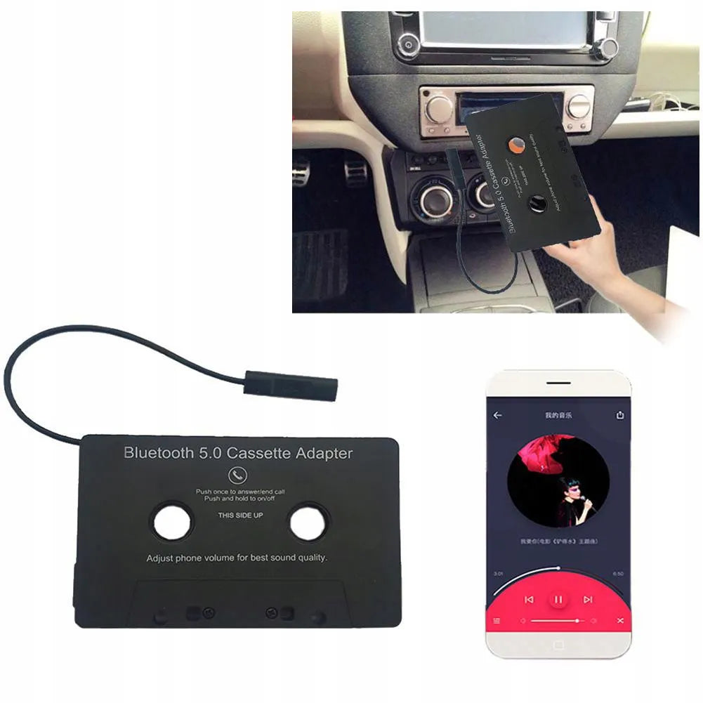 BLUETOOTH 5.0 kasetinis adapteris konverteris