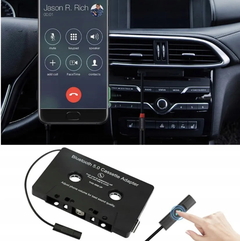 BLUETOOTH 5.0 kasetinis adapteris konverteris